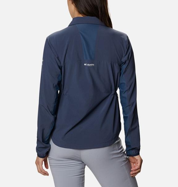 Columbia Mazama Trail Shirts Blue For Women's NZ84532 New Zealand